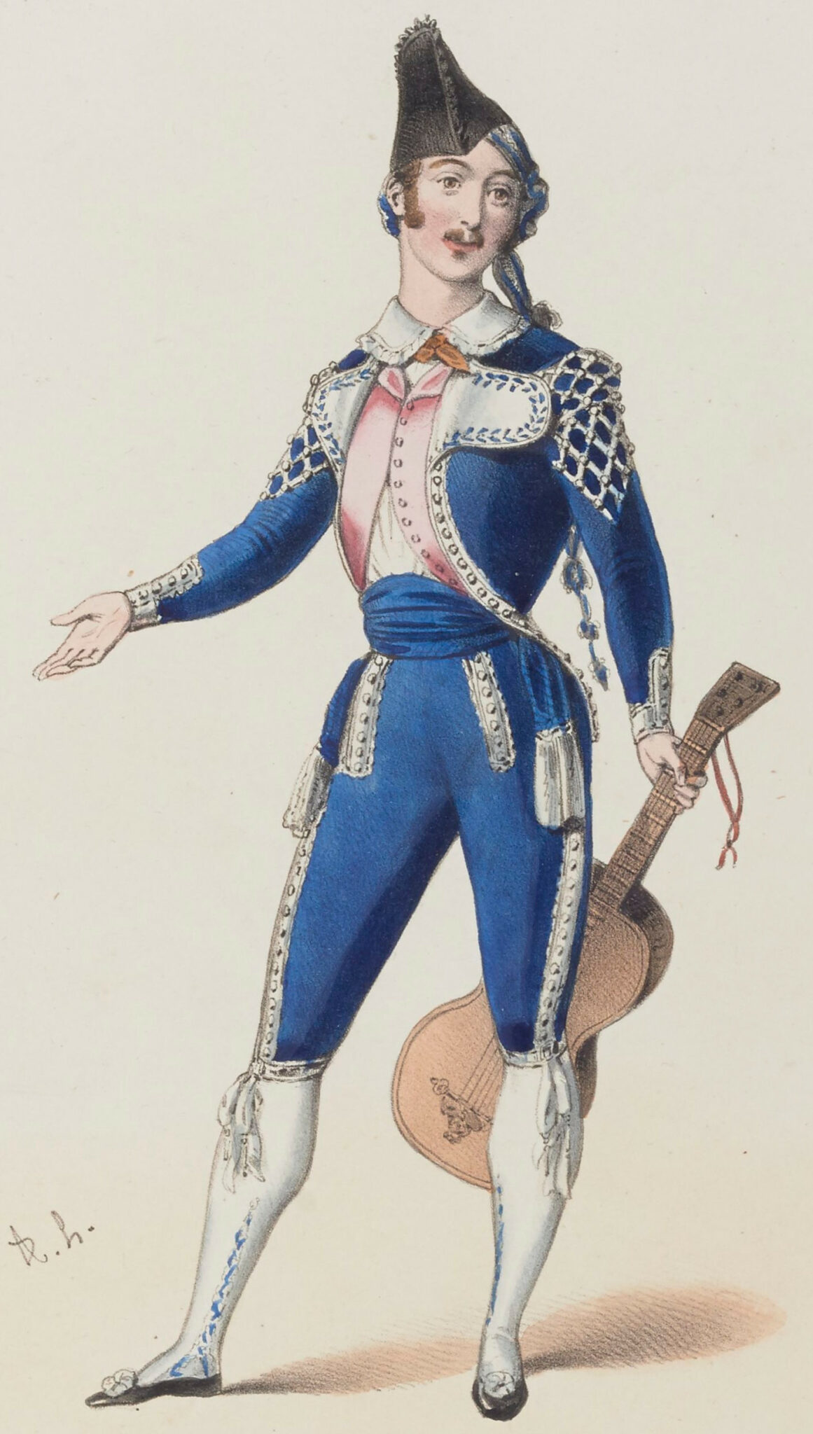 Darstellung des Figaro 1844 am Pariser Théâtre italien