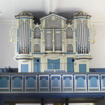 Schönheit in Blau: Orgel der Johanneskirche in Lychen