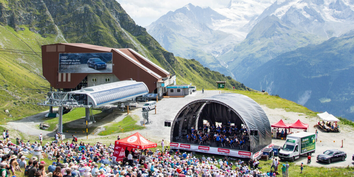 Wenn der Skilift Sommerpause hat, erklingt in Verbier Musik.