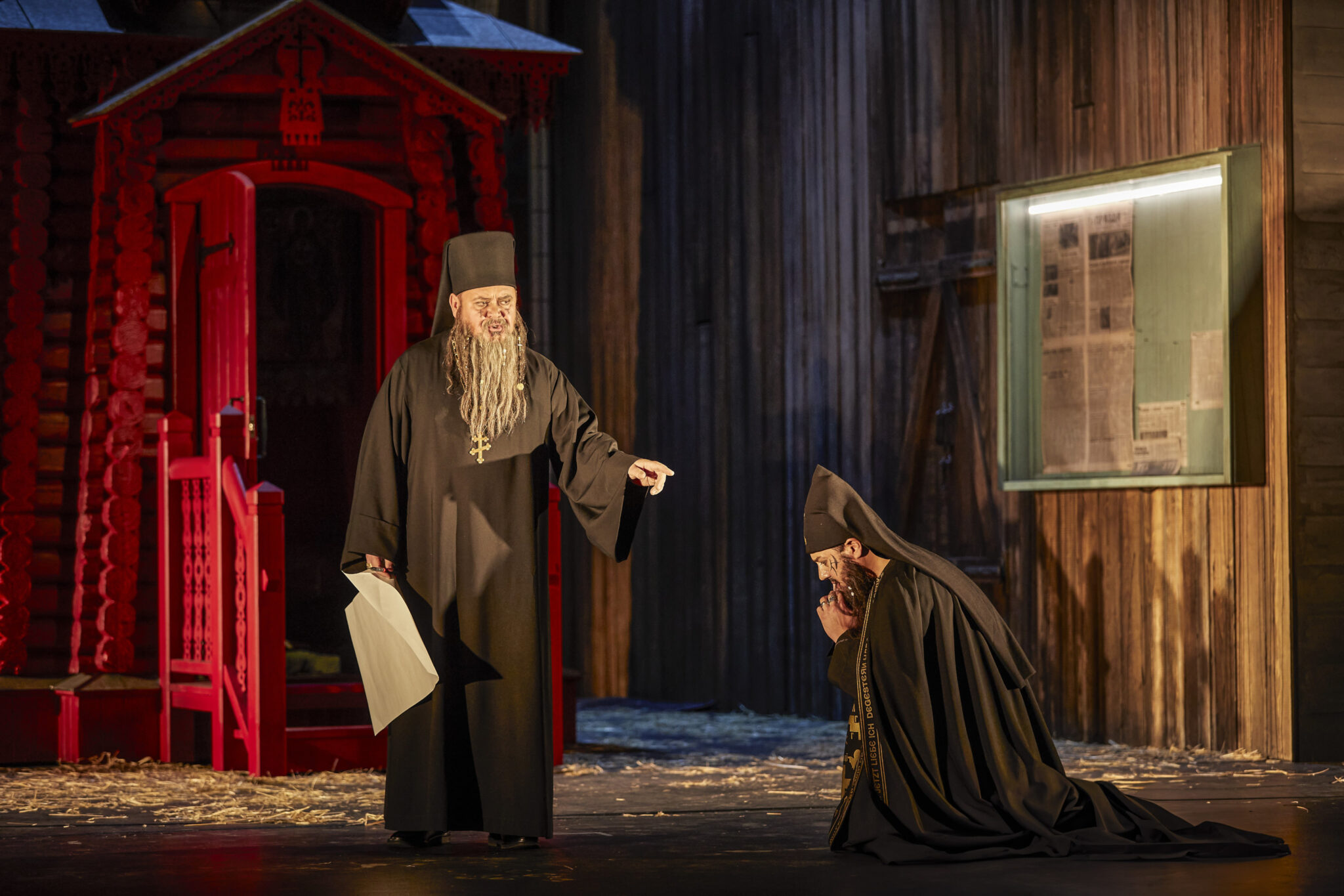 Szenenbild aus „Boris Godunow“ an der Hamburgischen Staatsoper