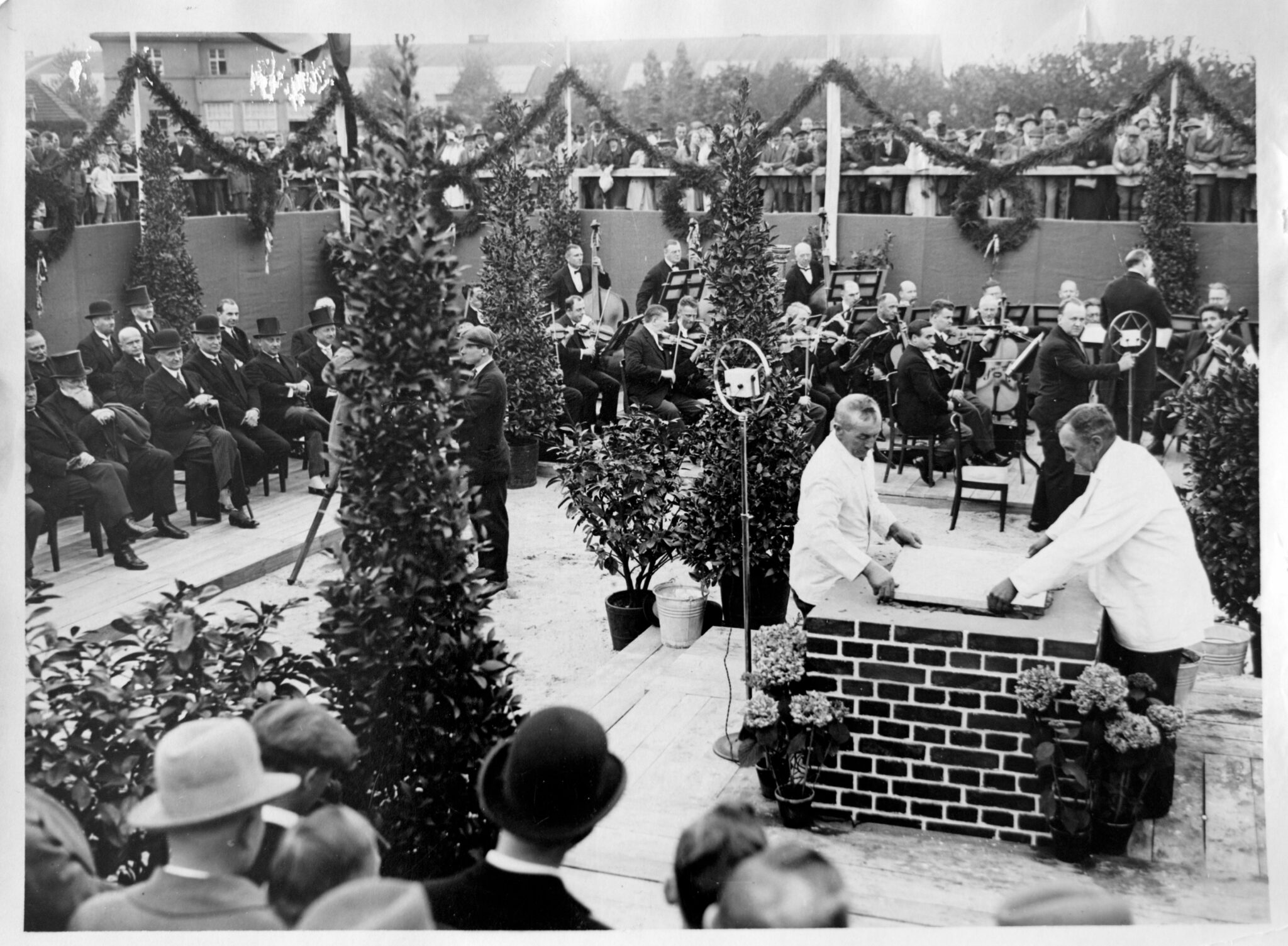 Grundsteinlegung für das neue Rundfunkgebäude am 29.5.1929