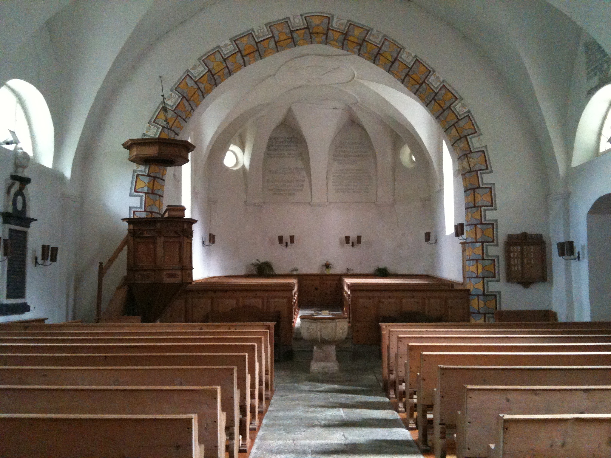 Reformierte Kirche Andeer in der Schweiz
