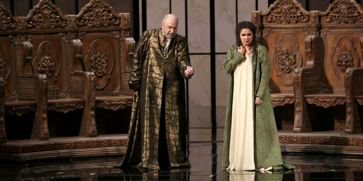 Hochkarätiger Auftkt an der Mailänder Scala: Anna Netrebko als Elisabeth von Valois und René Pape als Philipp II. von Spanien in Verdis „Don Carlo“