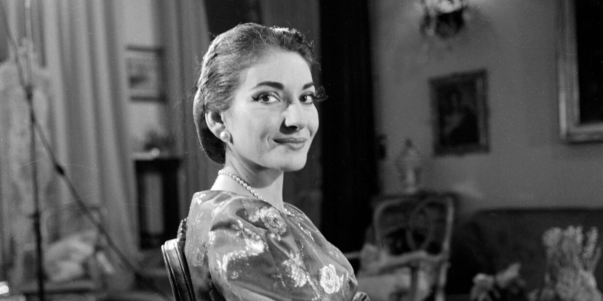 Maria Callas vor ihrem Auftritt der US-amerikanischen Talkshow „Small World“ im Jahr 1958