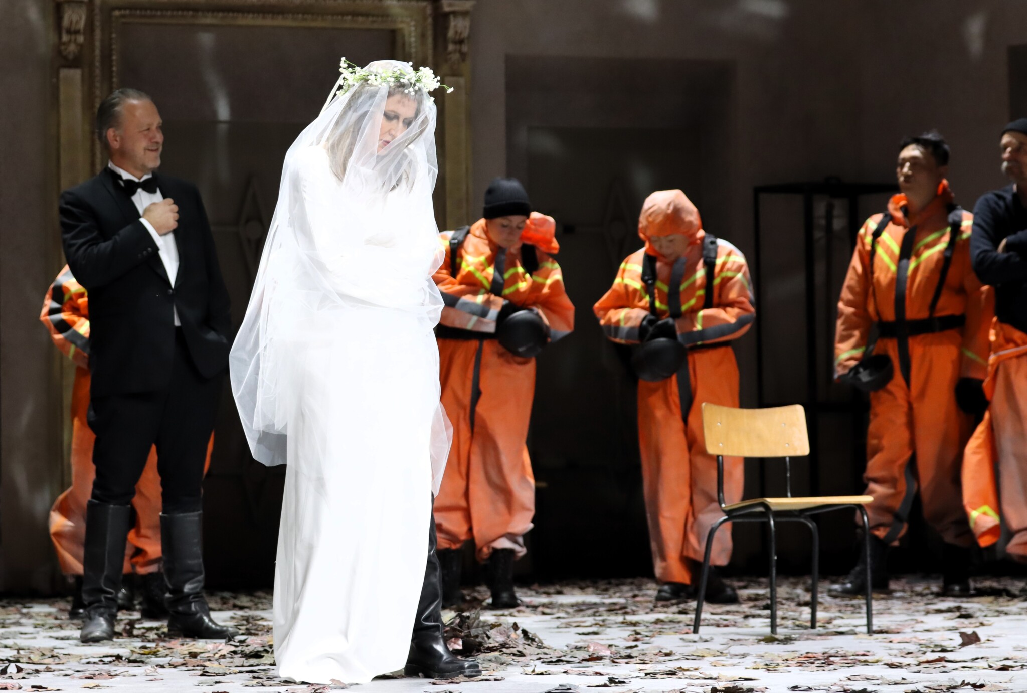 Szenenbild aus Wagners „Götterdämmerung“ am Landestheater Coburg