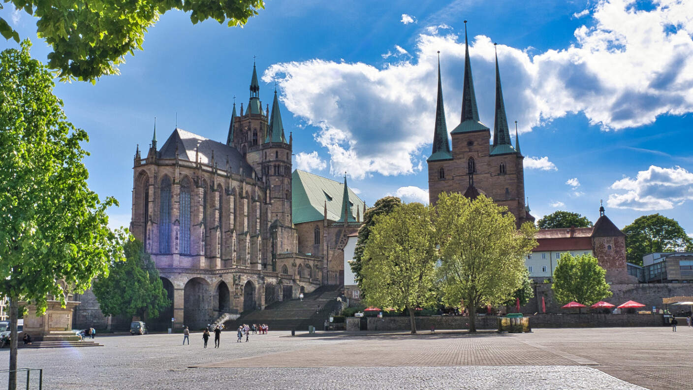 Altehrwürdiges Panorama als Opernkulisse: Erfurter Dom und St. Severi