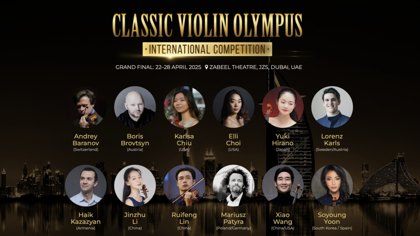 Ein Dutzend Finalisten reisen zur Classic Violin Olympus International Competition nach Dubai