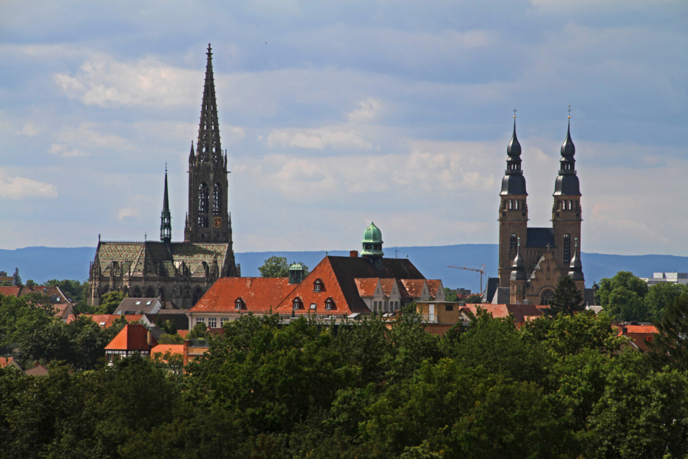 Speyer Panorama auf die Kirchen