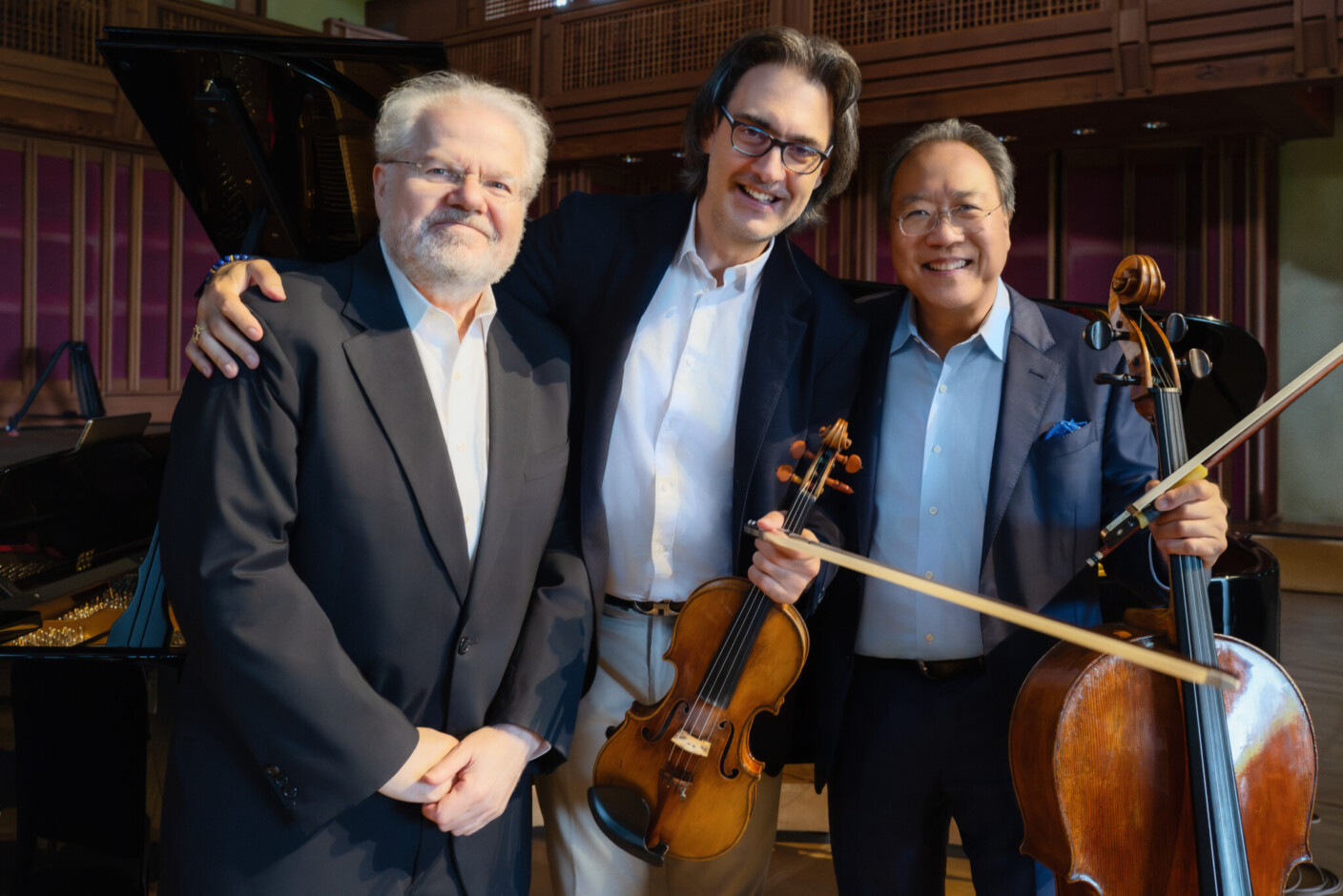 Emanuel Ax (l.), Leonidas Kavakos und Yo-Yo Ma