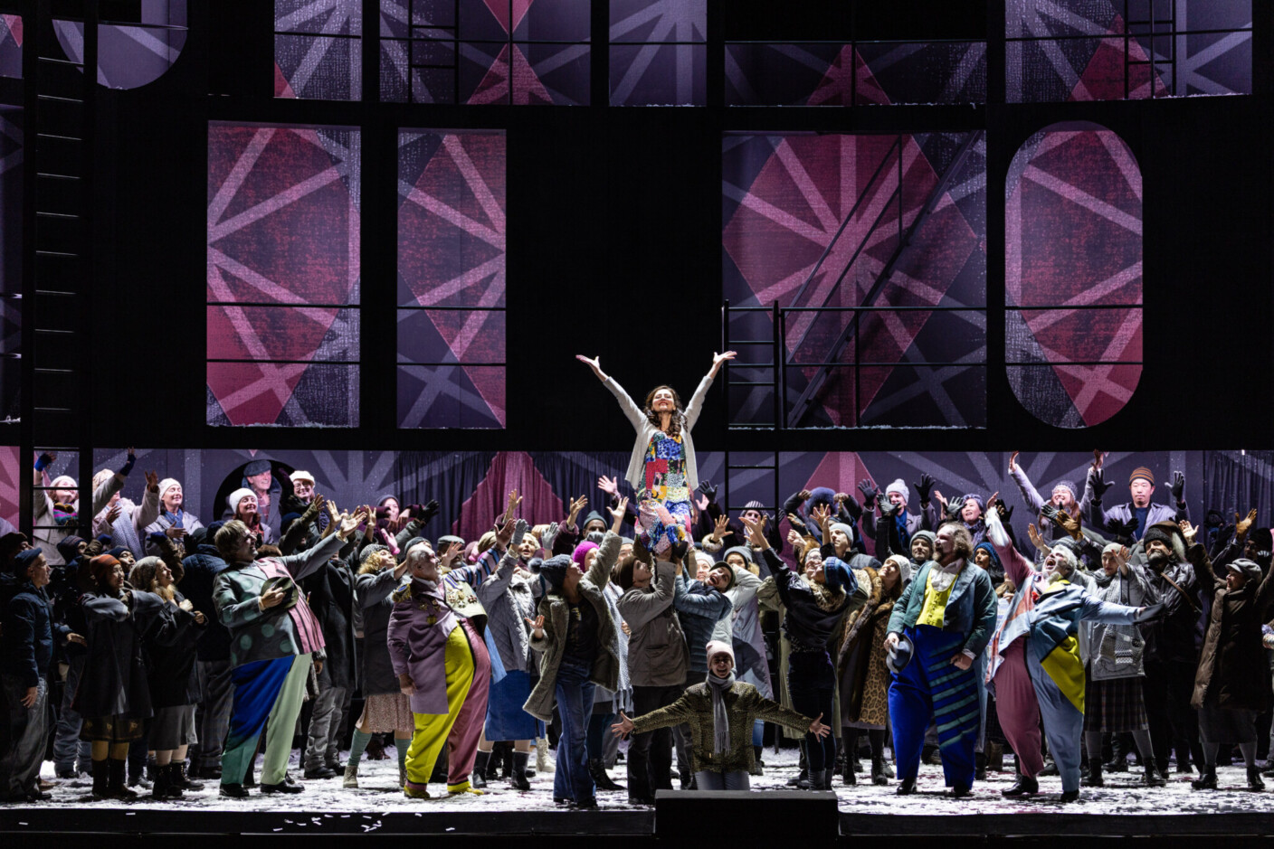 Szenenbild aus „Die Nacht vor Weihnachten“ an der Bayerischen Staatsoper München