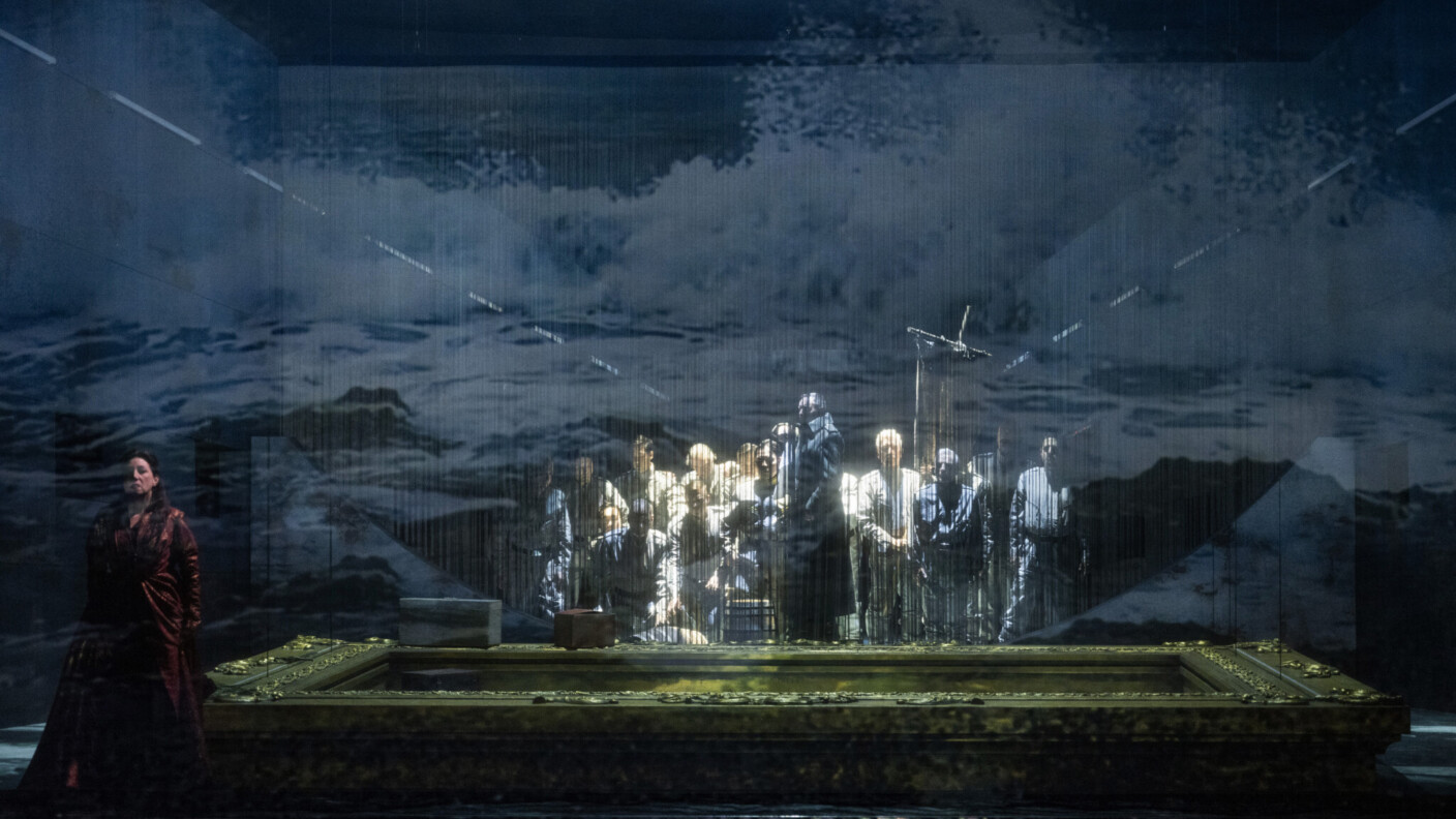 Kristiane Kaiser und Brad Cooper in den Rollen von Tristan und Isolde am Theater Münster