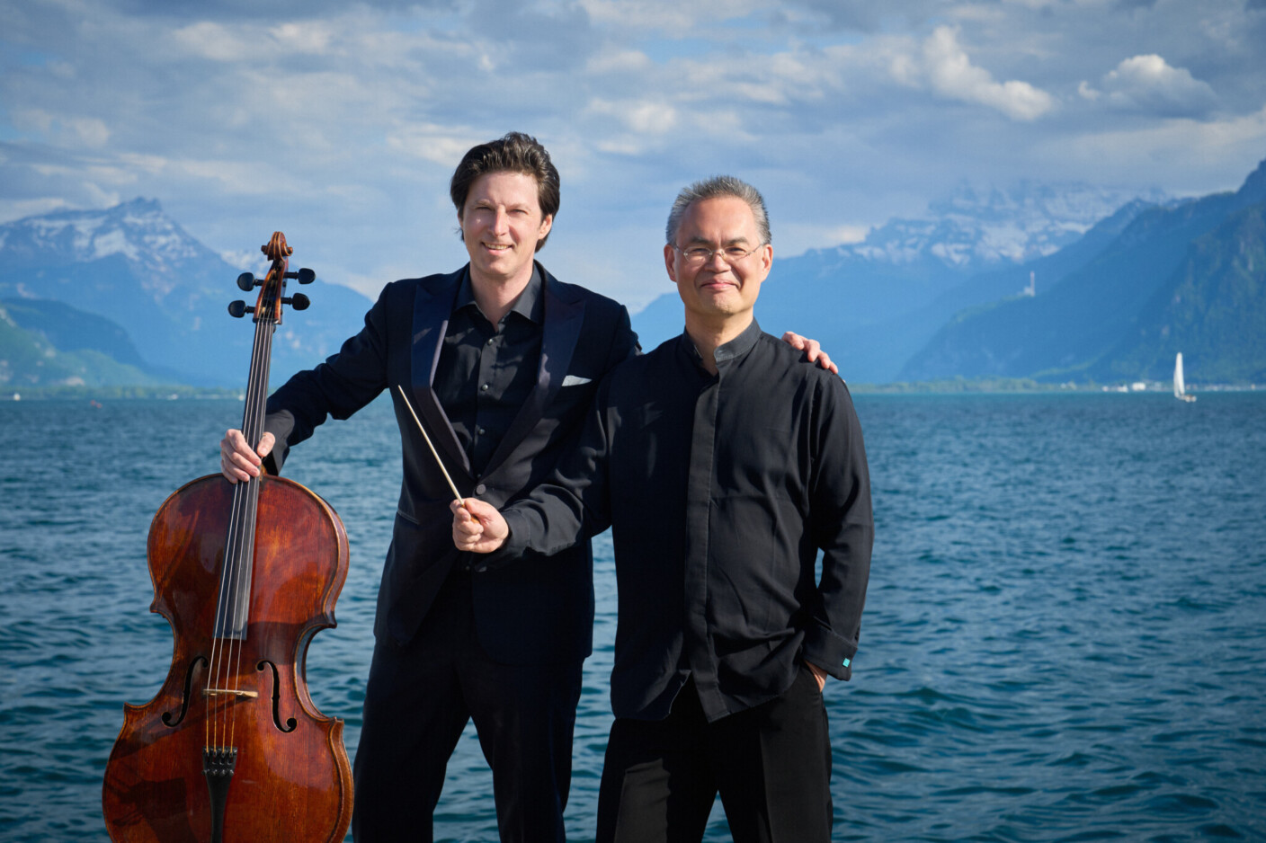 Die Gastgeber: Cellist Daniel Müller-Schott und Wilson Hermanto