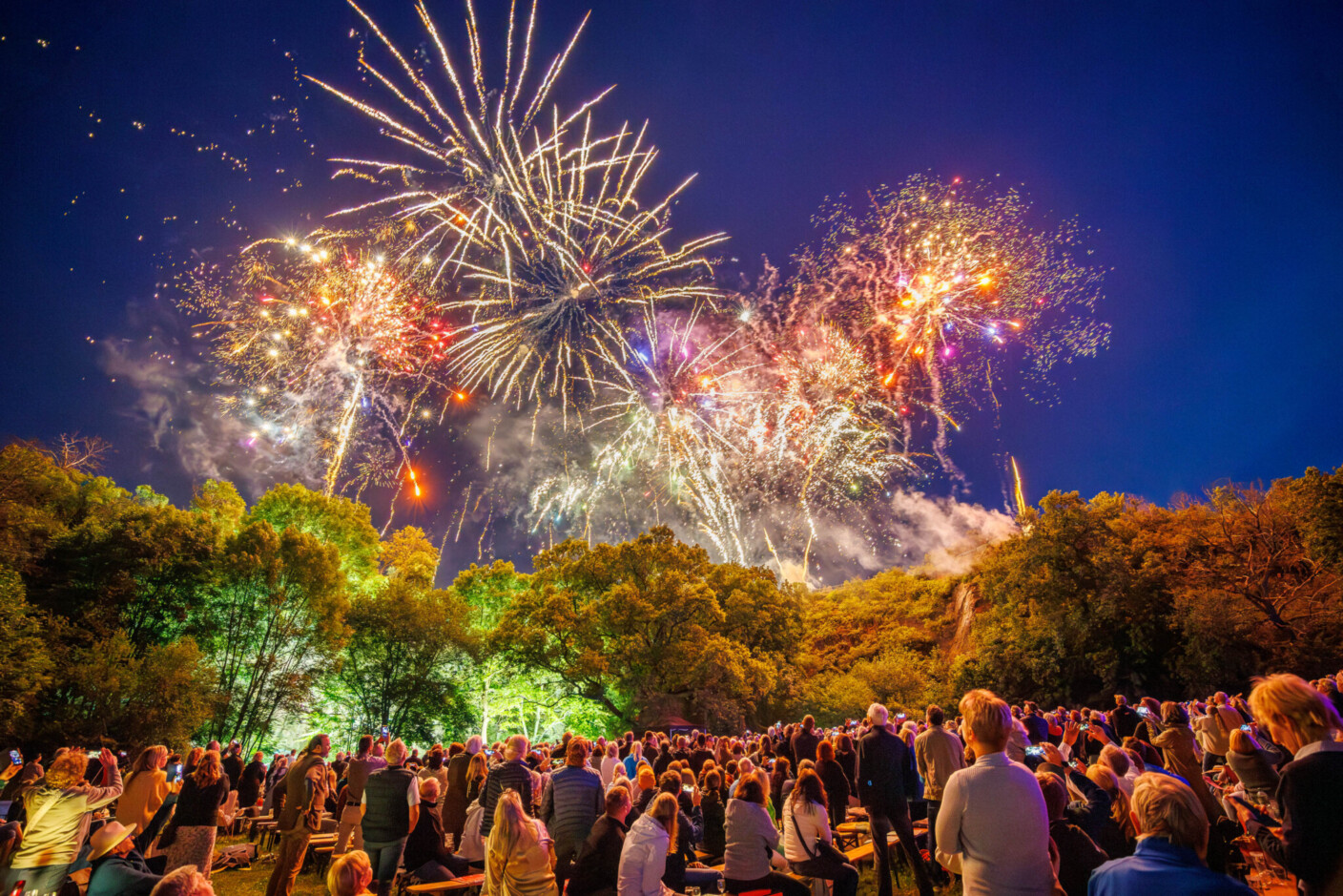 Die Händel-Festspiele feiern jährlich den berühmten Sohn der Stadt, hier mit einem Open-Air-Konzert und Feuerwerk in der Galgenbergschlucht