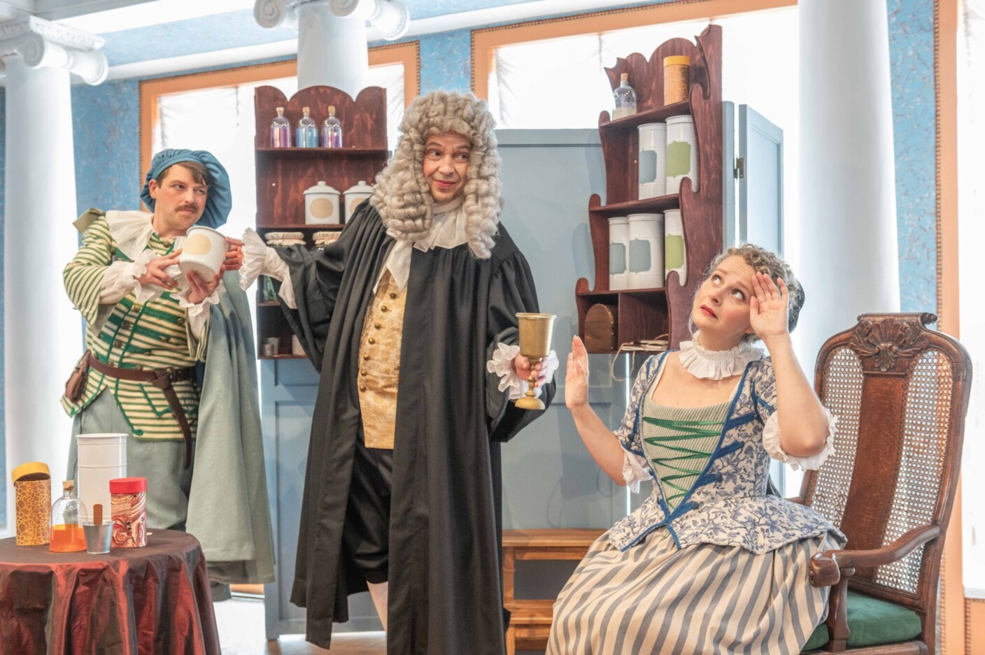 Szenenbild aus „Scherz, List und Rache“ von Philipp Christoph Kayser nach dem Libretto von Johann Wolfgang von Goethe