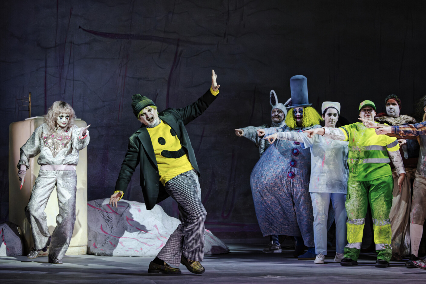 Szenenbild aus „Leben mit einem Idioten“ am Theater Magdeburg