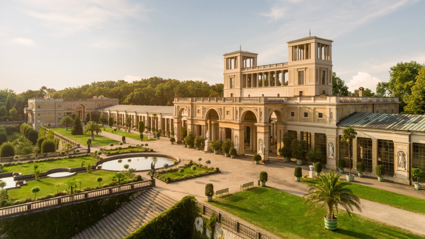 Stimmungsvolles Ambieten für die Musikfestspiele Potsdam Sanssouci: das Orangerieschloss im Park Sanssouci
